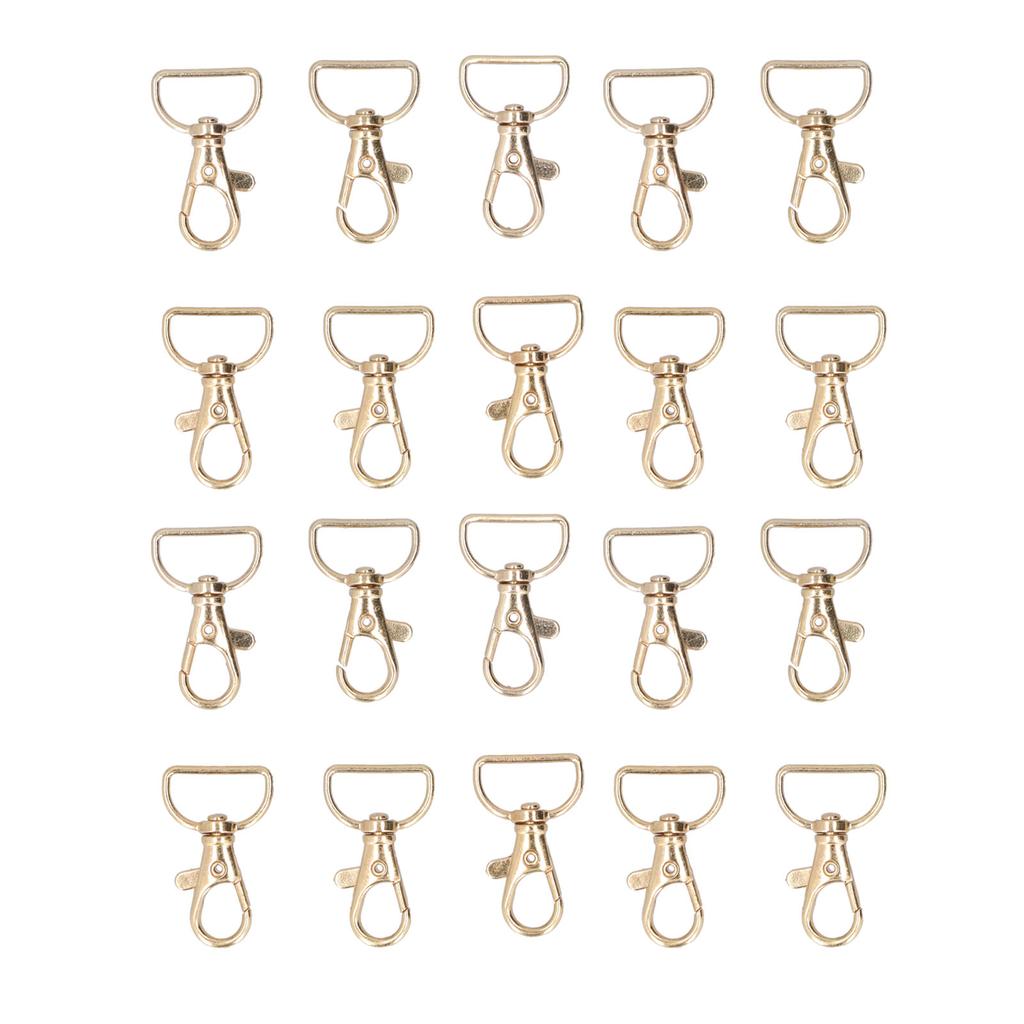 20Pcs Keychain Clip Zinc Alloy DIY Corrosion Resistance Durable Glossy Safe Key Ring Clips