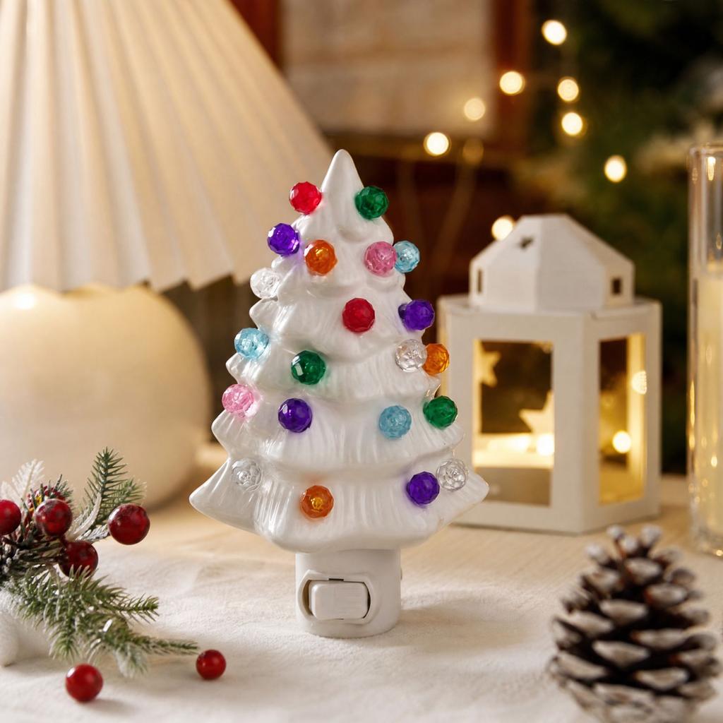 Christmas Tree Cover Decorative US Socket Cover for Holiday Home Wall Decor