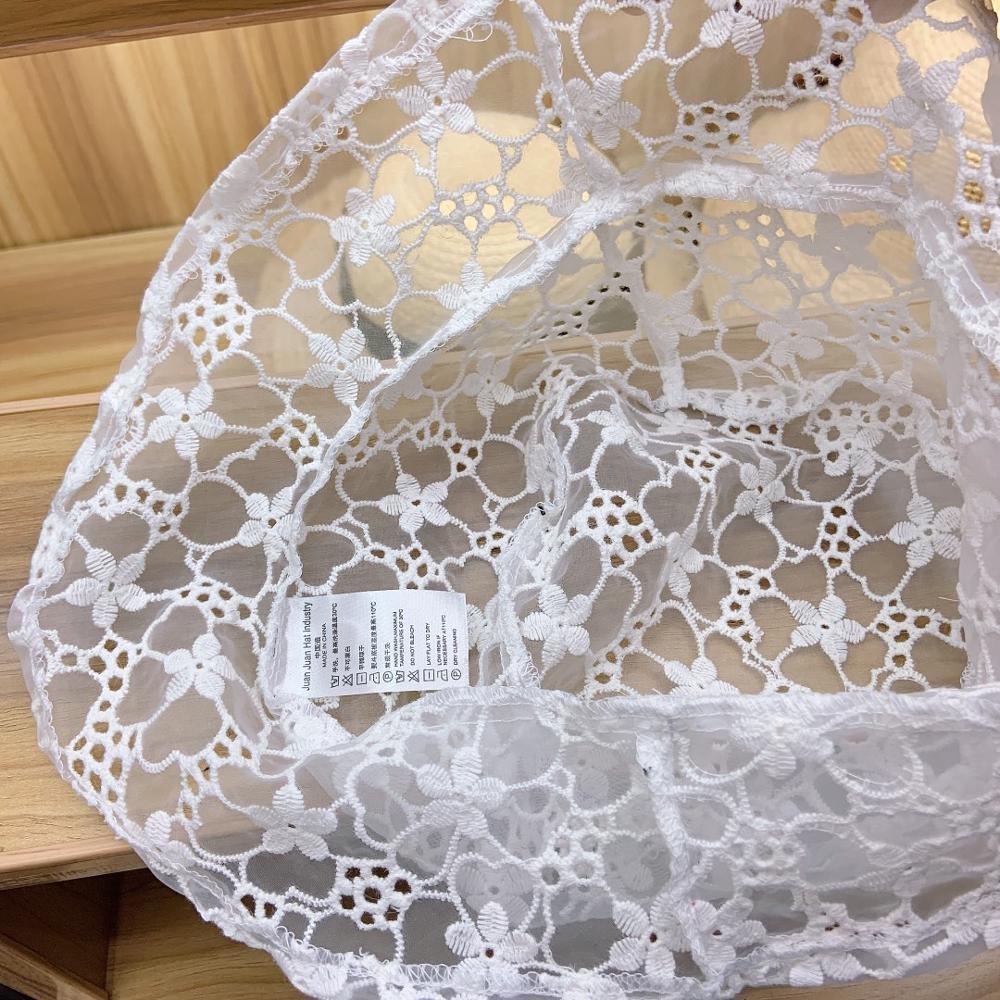 Ladies New Hat Soft Lace Flowers Wide Brim Sun Hat Floppy Summer Hat Lace Ladies Hat Fisherman Hat Casual Hat Sun Hat