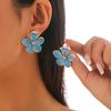 1Pair Romantic Petal Flower Long Hanging Earrings For Women Trendy Elegant Tassel Piercing Drop Earrings Party Jewelry Gift