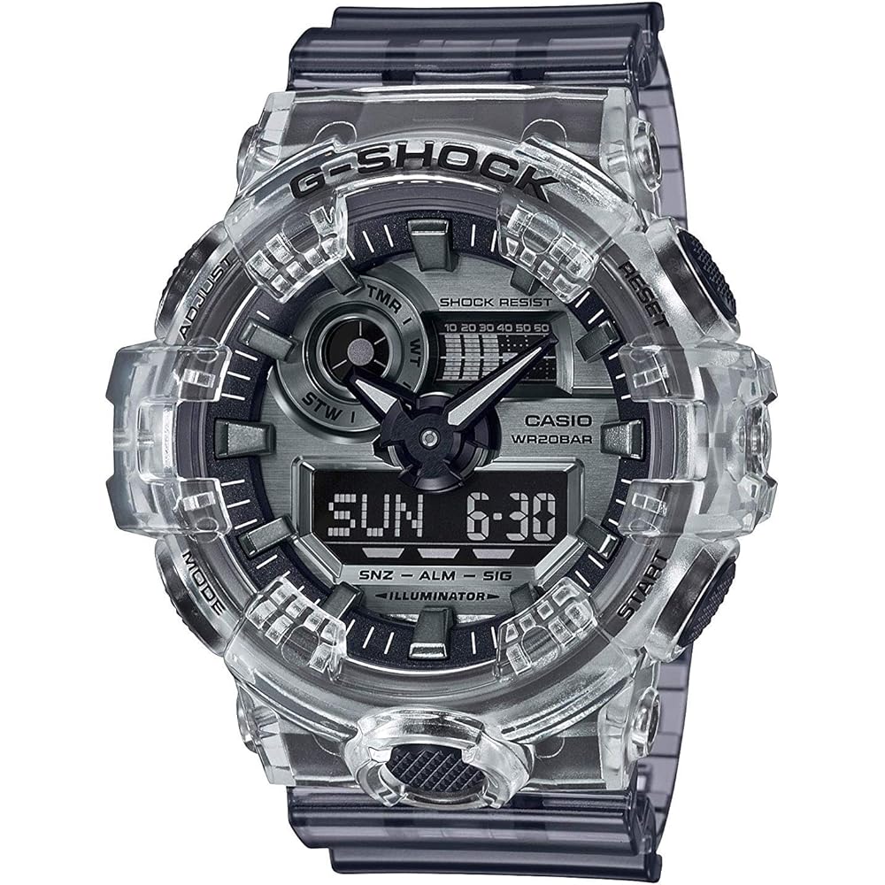 

Casio G-Shock GA-700SK-1A Men s Clear Skeleton Watch Water Resistant Durable Design