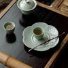Guanlan Six-Petal Ceramic Teapot Stand & Snack Plate
