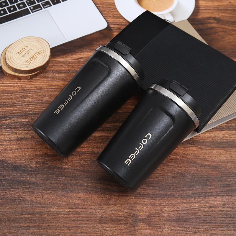 Stylish 304 Stainless Steel Thermos Coffee Cup - Portable for Office, Outdoor, and Car Use