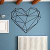 Nordic Geometric Heart Wall Sticker – Romantic Home Decor for Bedroom, Living Room, and Kitchen
