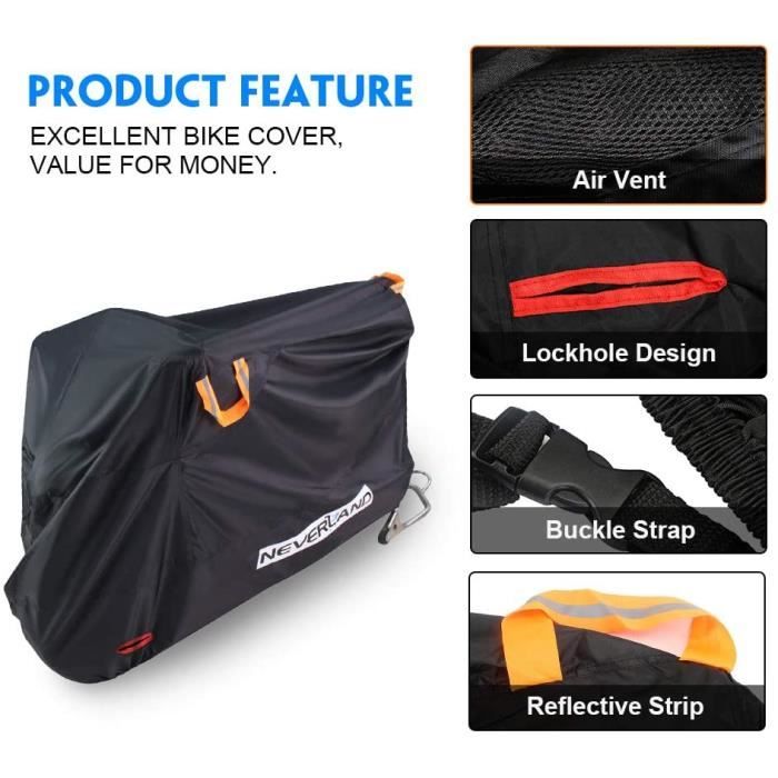 Motorcycle Cover - NEVERLAND - Size XL - 210D OXFORD Fabric - Waterproof - Durable