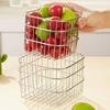 Waterproof Cosmetic Storage Box Space Saving Metal Wire Basket  Countertop