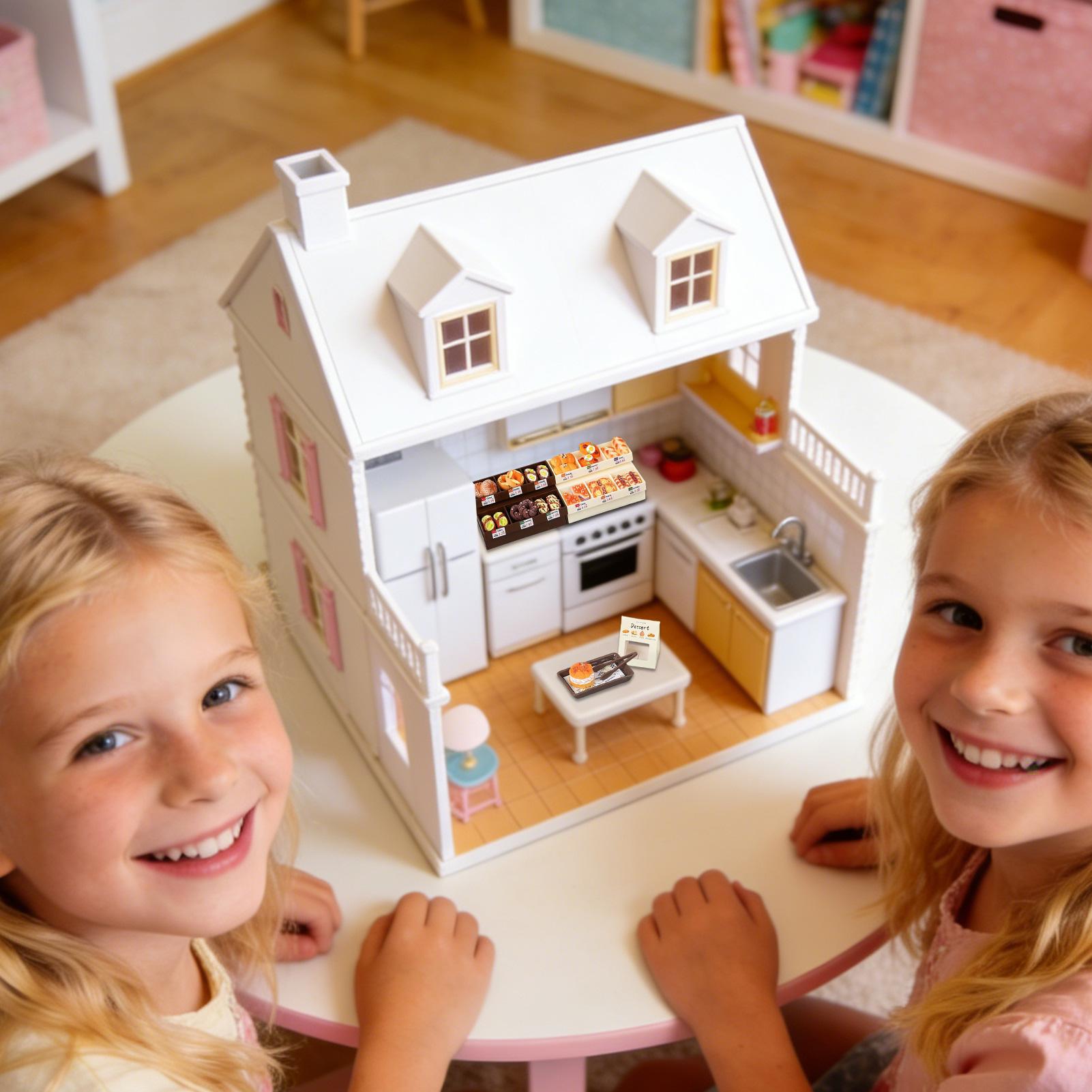 

Bakery Toys Cute Small Realistic Collection Doll House Food for Home Cars Shop Window Offices Cafes Bookstores Sofas Bookshelves CN