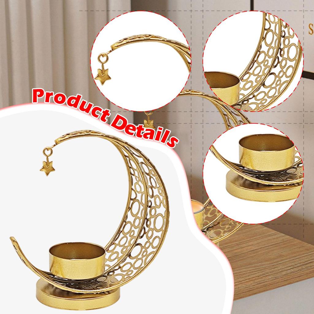 Candle Holder Candle Stand Decoration Gifts Hollow Metal for Living Room Festival Table Centerpiece Birthday Fireplace