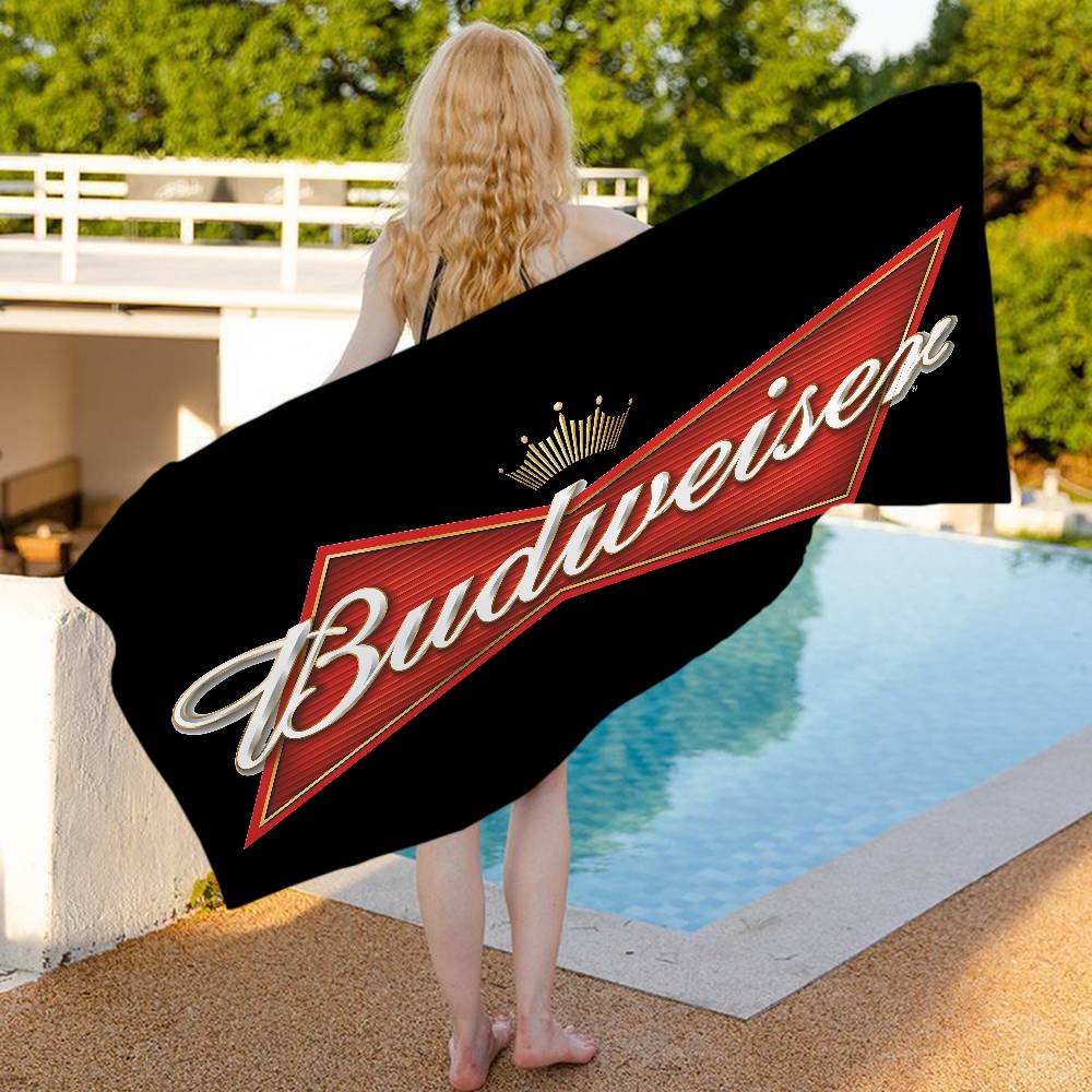 HEISS B-Budweiser Mikrofaser Strandtuch Saugfähig Schnelltrocknend Weich Yoga Schwimmen Resort Bergsteigen Handtuch