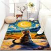 1PC Kitten Gazing At Sky Carpet for Living Room Bedroom Sofa Home Decor Rus Non-slip Floor Mat Luxury Gift