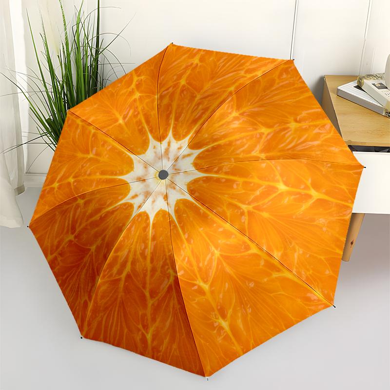 1 PC Automatic Folding Umbrella -Some fruitsPattern,Portable & Foldable Design with 8 Ribs,Christmas Birthday Gifts