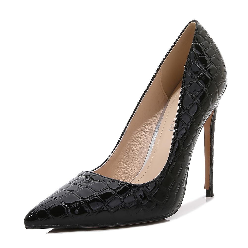 Embossed French girl high heels stiletto large size sexy bridesmaids wedding banquet pointed temperament women's shoes