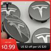 Bilklistermärke 100 st 56 mm Ljusgrå Tesla Fälgdäck Mittkåpa Logotyp för Tesla Original Fälgkåpor Model3 Model Y Model S X A