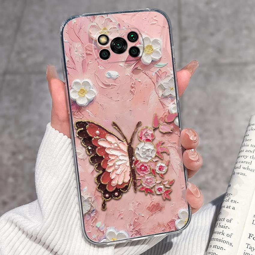 Clear Phone Case For Xiaomi Poco X3 X4 NFC X5 X6 X7 Pro F4 GT F5 Soft TPU Casing Retro Pocket Watch Patterns Shockproof Shell For Xiaomi Cover Capa