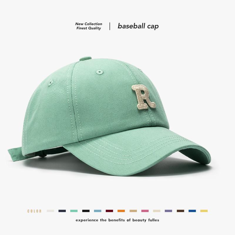 Cotton Baseball Cap For Women With Embroidered Letter Design Summer Sun Protection Casual Outdoor