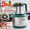 5L Stainless Steel Automatic Meat Grinder & Food Processor with Free Shipping