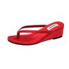 Designer Sommer Strand Dame Klips Tå Tøfler Mote Utendørs Slip On Kilehæl Slides Kvinnelige Flip Flop Sko