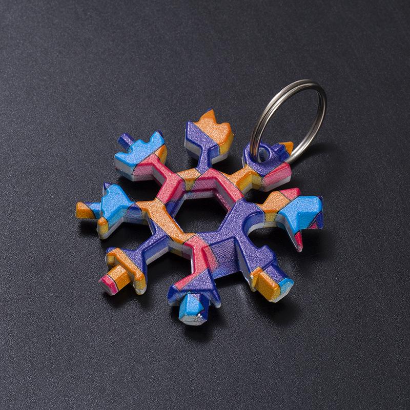 18-in-1 Sniego pūslės daugiafunkcis įrankis: Nešiojamas šešiakampis/aštuonkampis raktas ir atsuktuvas