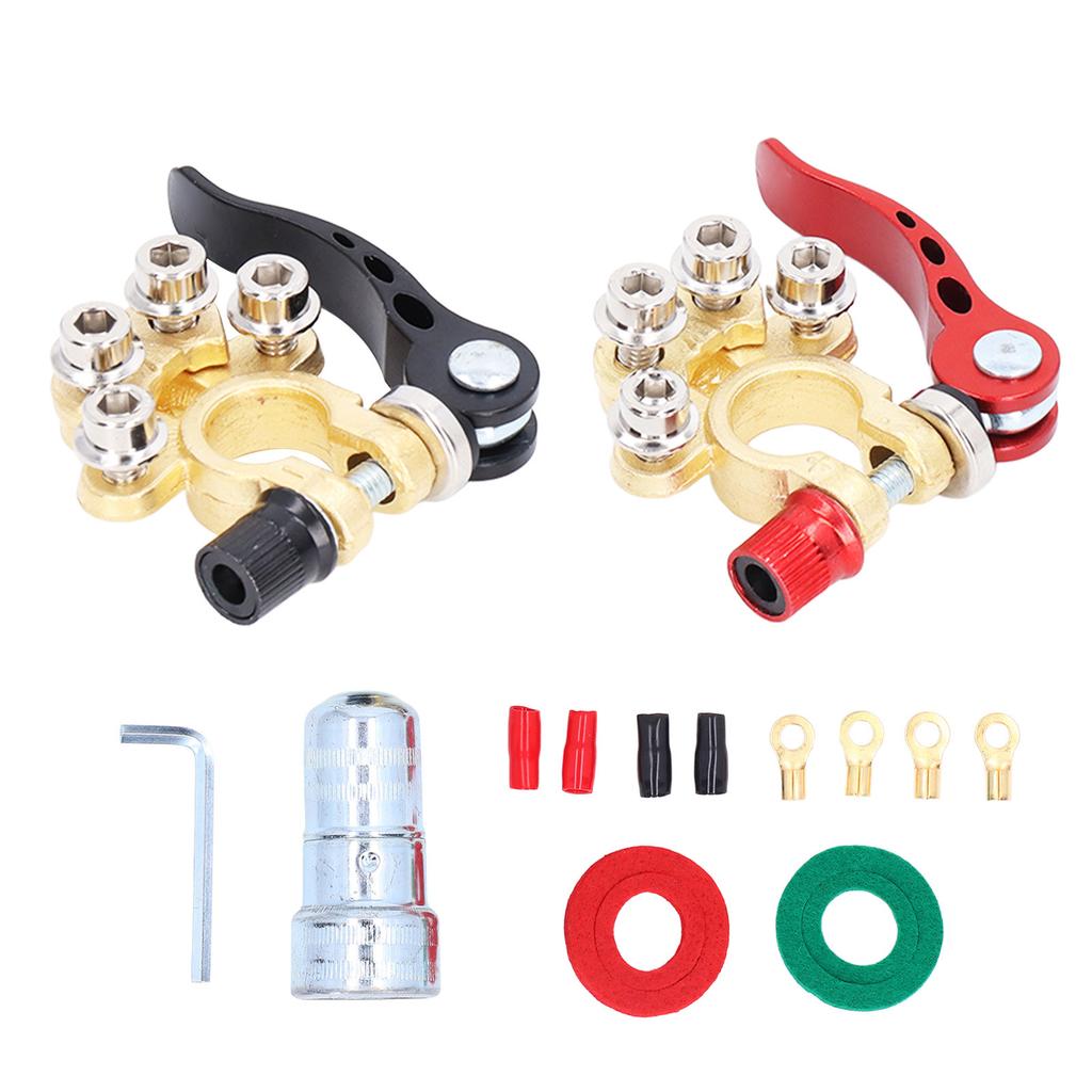 2 ks Konektory bateriových svorek Auto Odpojení 4cestné Pozitivní Negativní pro SAEJIS Typ A Kolík