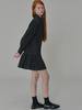 Opening Sunshine Cotton Shirred Mini Shirt Dress Black