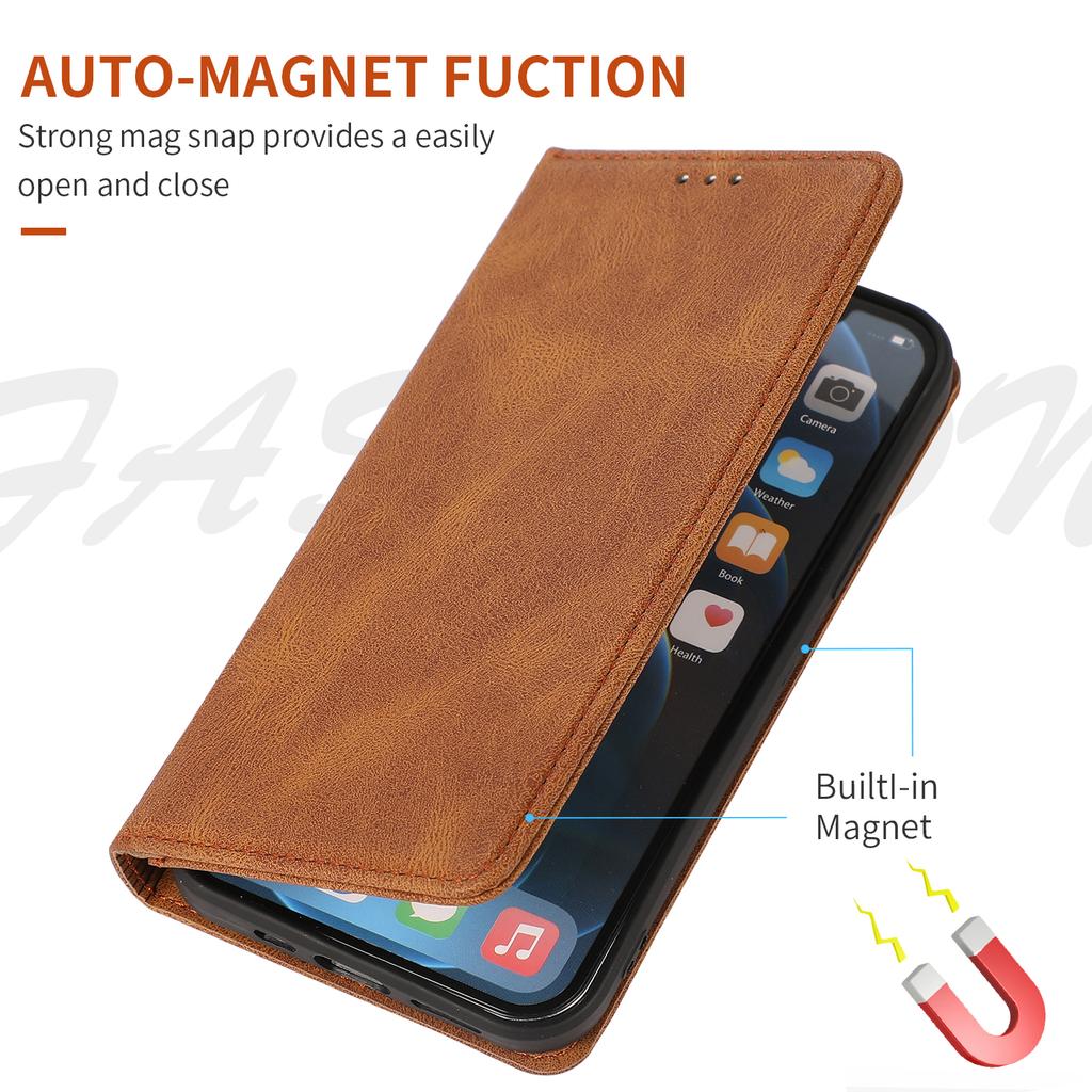 Magnetic FLip Leather Phone Case For iPhone 14 13 Mini 12 11 15 Pro Max Mobile Cover 7 8 Plus SE 2026 Stand Coque Wallet Fundas