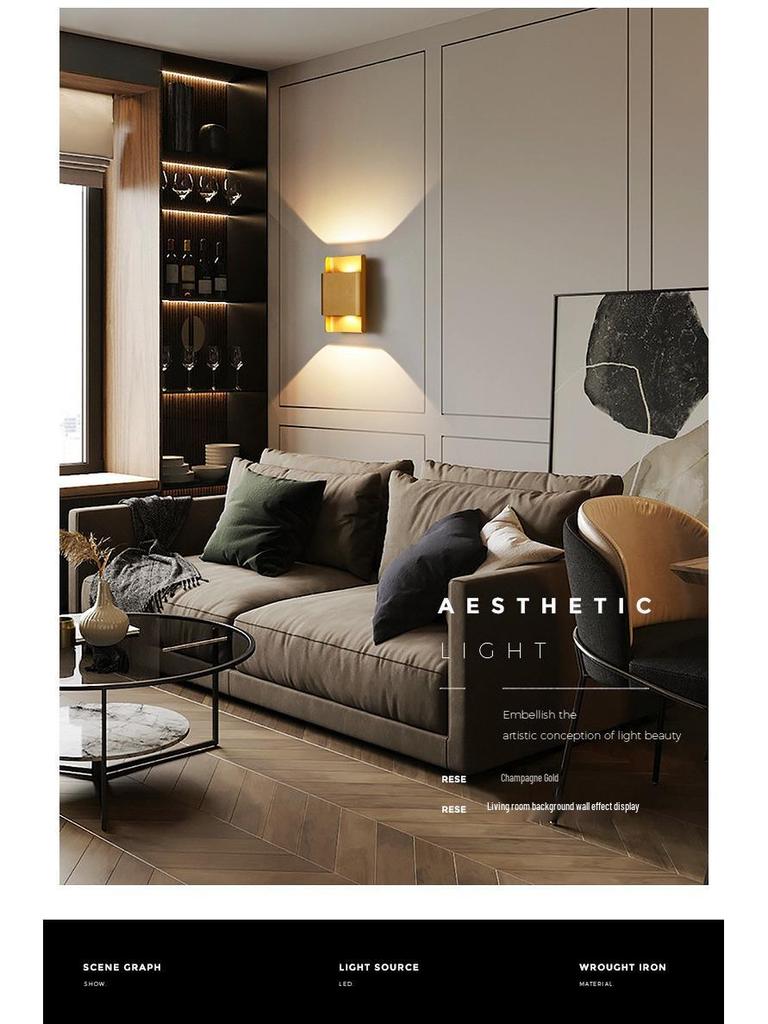 Modern Minimalist Luxury Wall Lamp for Living Room, Bedroom, or Stairway