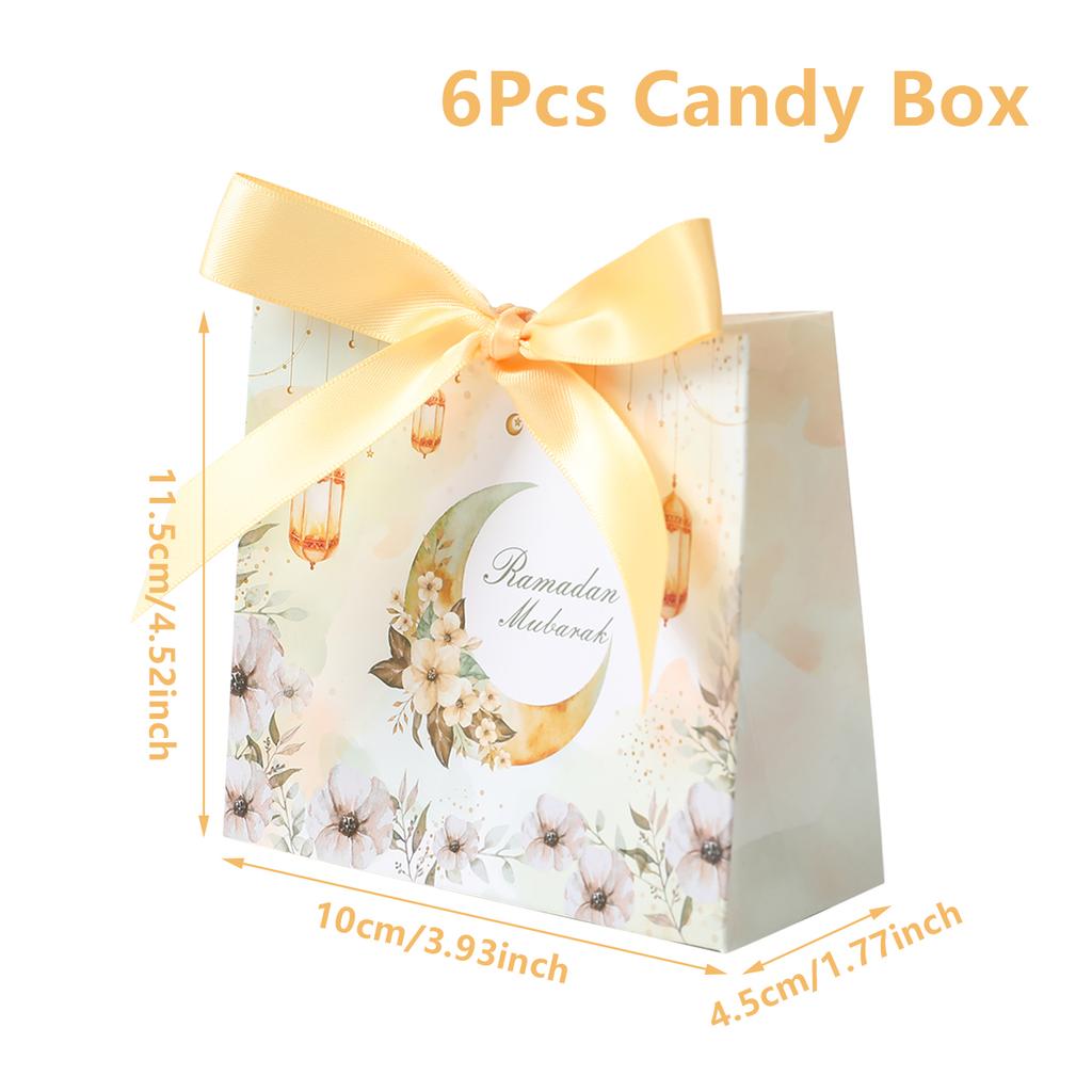 Ramadan Kareem Gift Packing Boxes 2025 Eid Mubarak Ramadan Decoration for Home Eid Al Adha Islamic Muslim Party Decor Candy Box