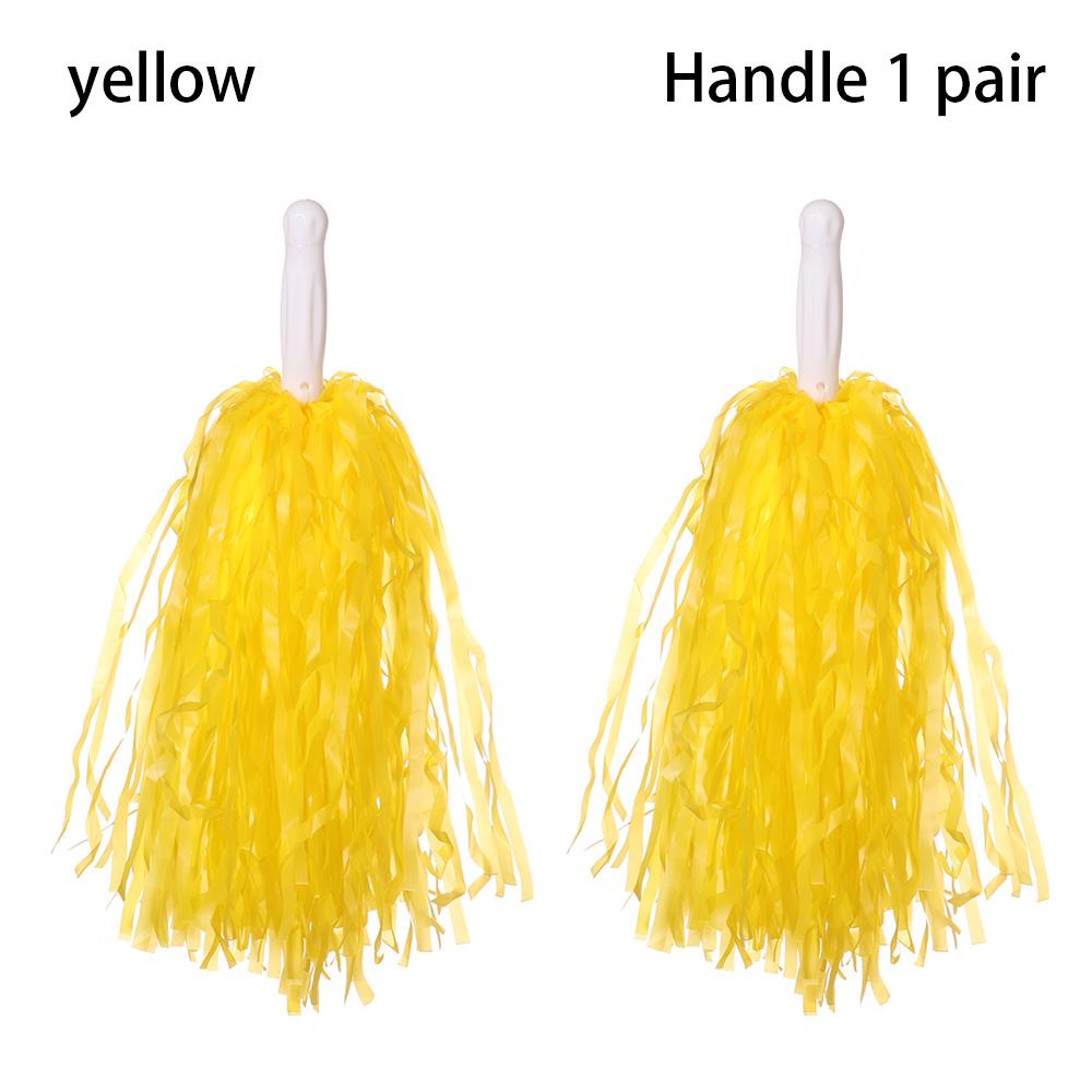 1pair 2 styles Fancy Double hole handle Cheerleader pompoms Cheerleading Cheering Ball Club Sport Supplies Dance Party Decorator