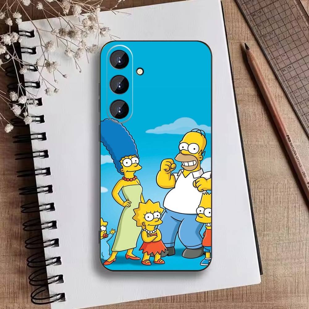 The D-Simpsons Cartoon Phone Case For Samsung Galaxy A73,A21s,A22,A31,A52,A53,A71,A41Soft Black Shell