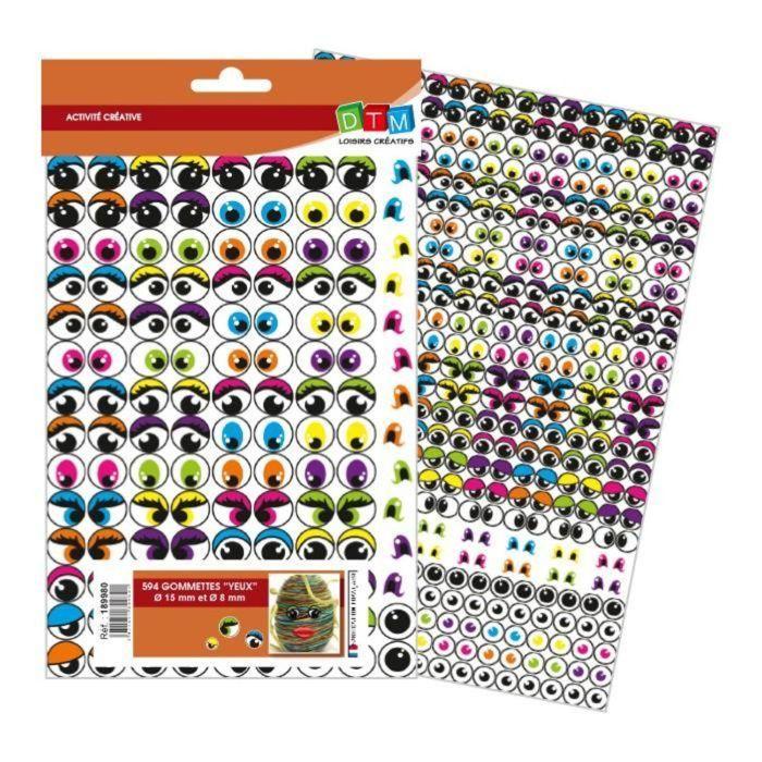 1188 gommettes adhésives - yeux