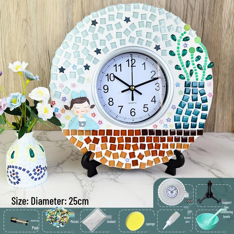DIY Handmade Wall Clock Kit – Creative Collage for Children and Adults