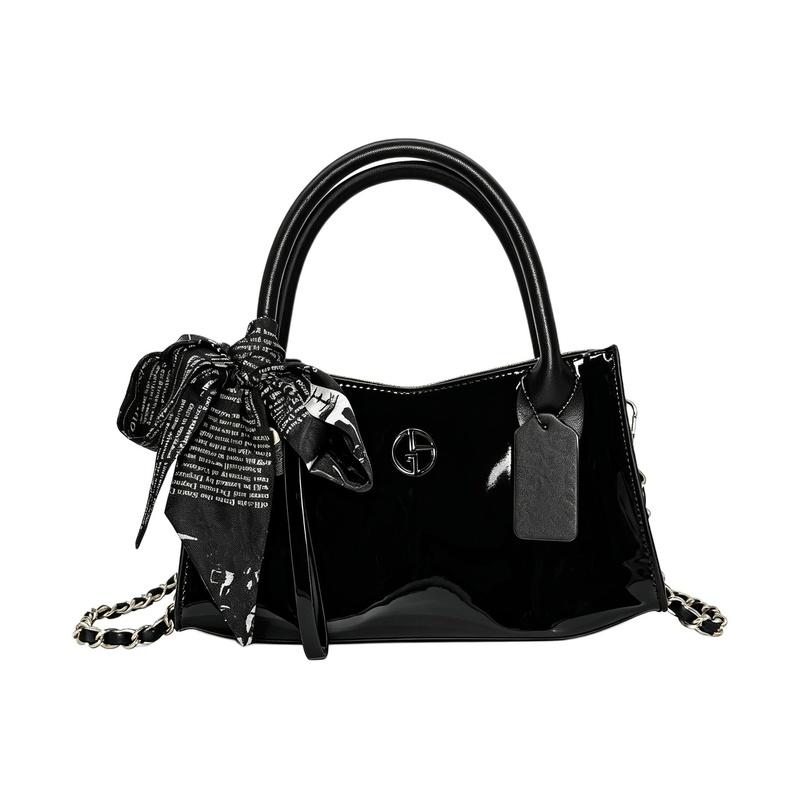 Armani Cosmetic bag/toiletry bag [Customized bag] Love Venice Ribbon Chain Simple Elegant Autumn and Winter Retro Shoulder black love in venice