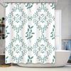 Elegant Pattern Flower Print Waterproof Shower Curtain White Bath Decoration Room Home Decor Bathroom Accessory Size Customizabl