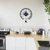 Zegar Ścienny do Domu, Biura, Salonu, Sypialni, Pokoju Dziecięcego i Kuchni | Duży Stylowy Najnowszy Wystrój Domu | (34 X 40 CM) | Czarny Kolor (Bateria w zestawie)