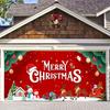 Vánoční banner Dekorace garážových vrat Sněhulák Santa Claus Elk Dárková krabička Tisk Vánoční pozadí Potřeby pro vánoční svátky
