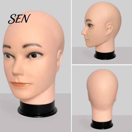 Cosmetology Practice Head Bald Mannequin Head, Male/Female Hair Model, Professional Large Circumference Model for Wig Making, Hat Glasses Display,
