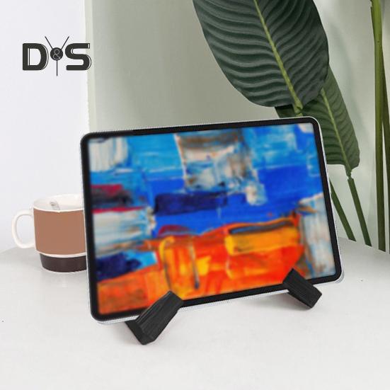 Wooden Cookbook Holder Kitchen Countertop Black Solid Wood Recipe Book Vinyl Record Plate Display Stand Desktop Decoration