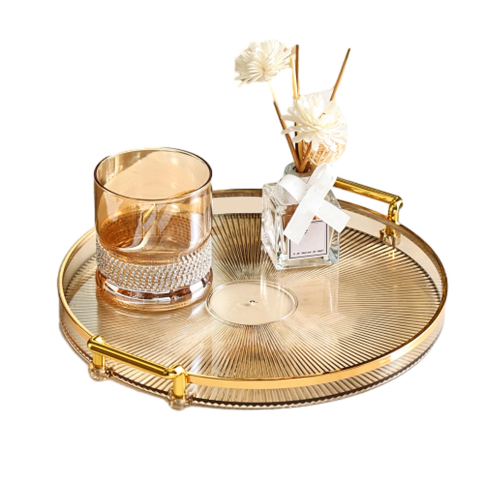 

Круглый сервировочный декоративный поднос Пластиковый сервировочный поднос Кухонные хранилища Декор для вечеринки Кофейный столик для гостиной Ванная