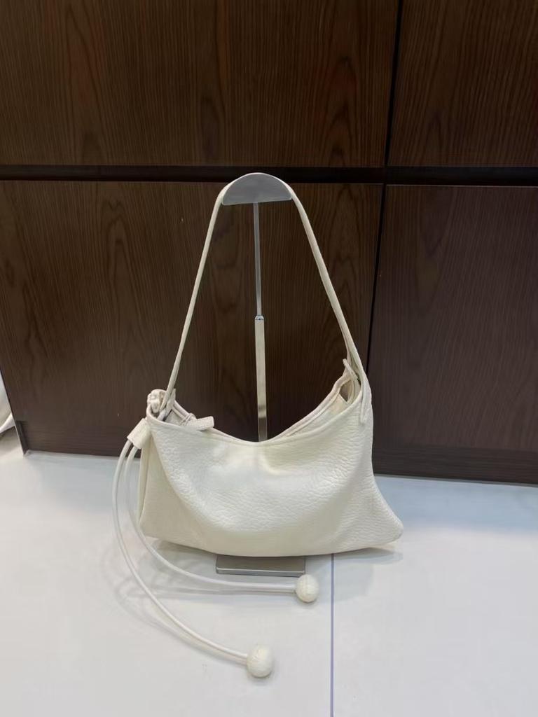 2025 neu erste Schicht Elefantenmuster Bubble Schafsleder Croissant Lazy Dumpling Achseltasche echtes Leder Tragetasche