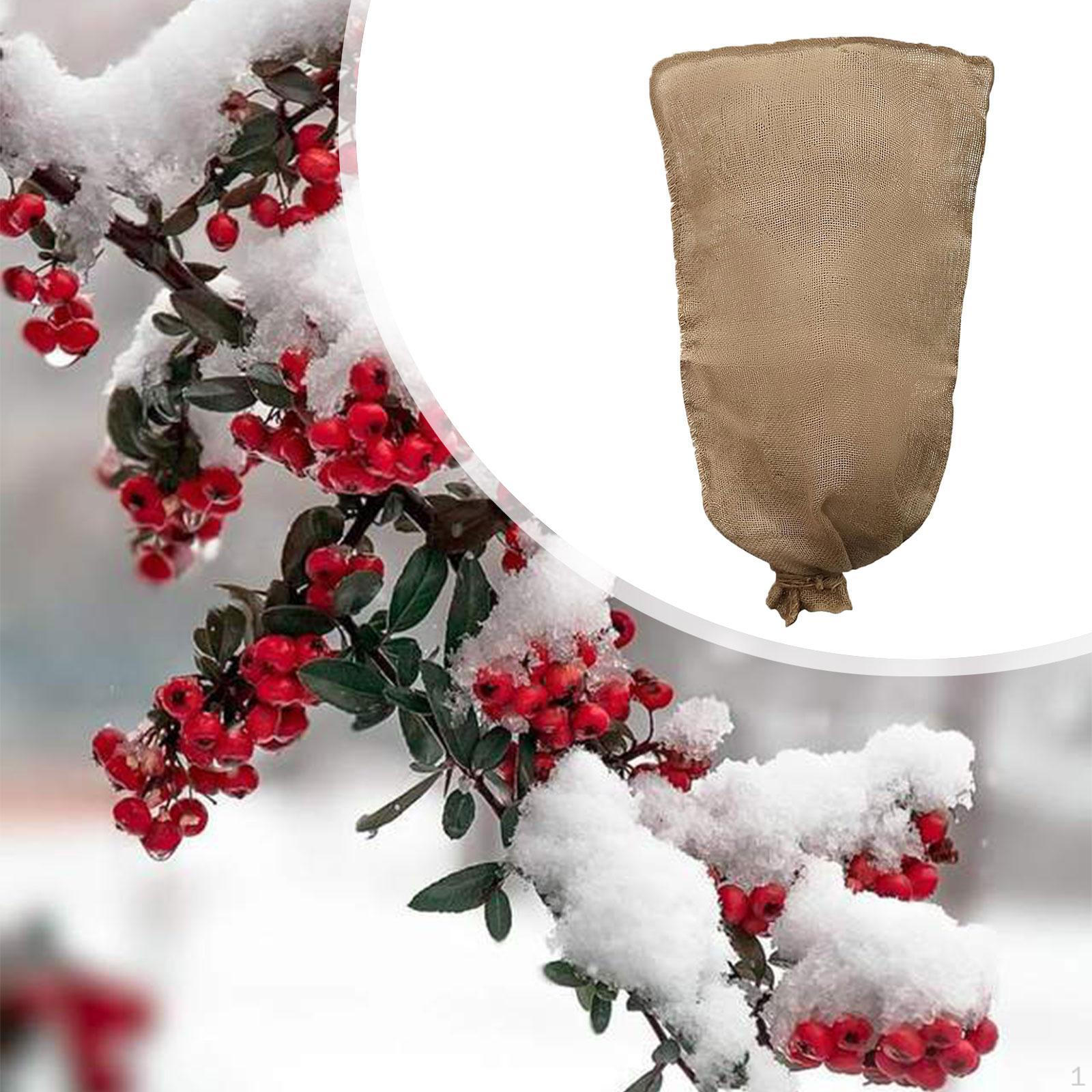 

Мешок из мешковины для защиты растений от холода с завязкой для деревьев и кустарников на открытом воздухе 60cmx80cm