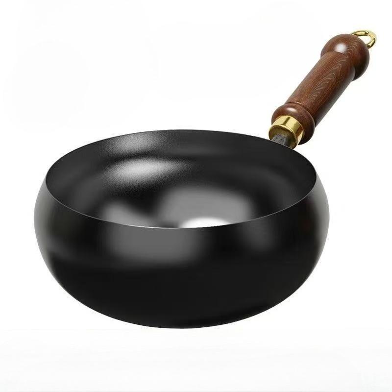 

Кований вручну чавунний горщик, Горщик з великим животом, Маленький вок ручної ковки, Міні-маленький чавунний горщик, Побутовий вок без покриття та з антипригарним покриттям 30cm uncovered