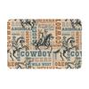 Western Cowboy Rider Pattern Front Door Mat Anti-Slip Indoor Quick Dry  Doormat Floor Bathroom Entrance Rug Carpet