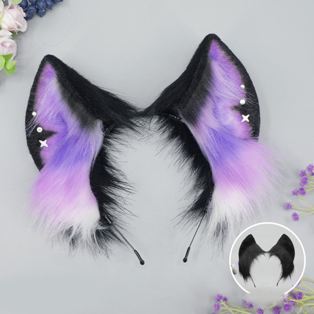 Dark Series Wolfsohren Stirnband Cosplay Kostüm Haarreif Party Kopfschmuck Maskeraden Kopfbedeckung Animes Rollenspiel Haarschmuck