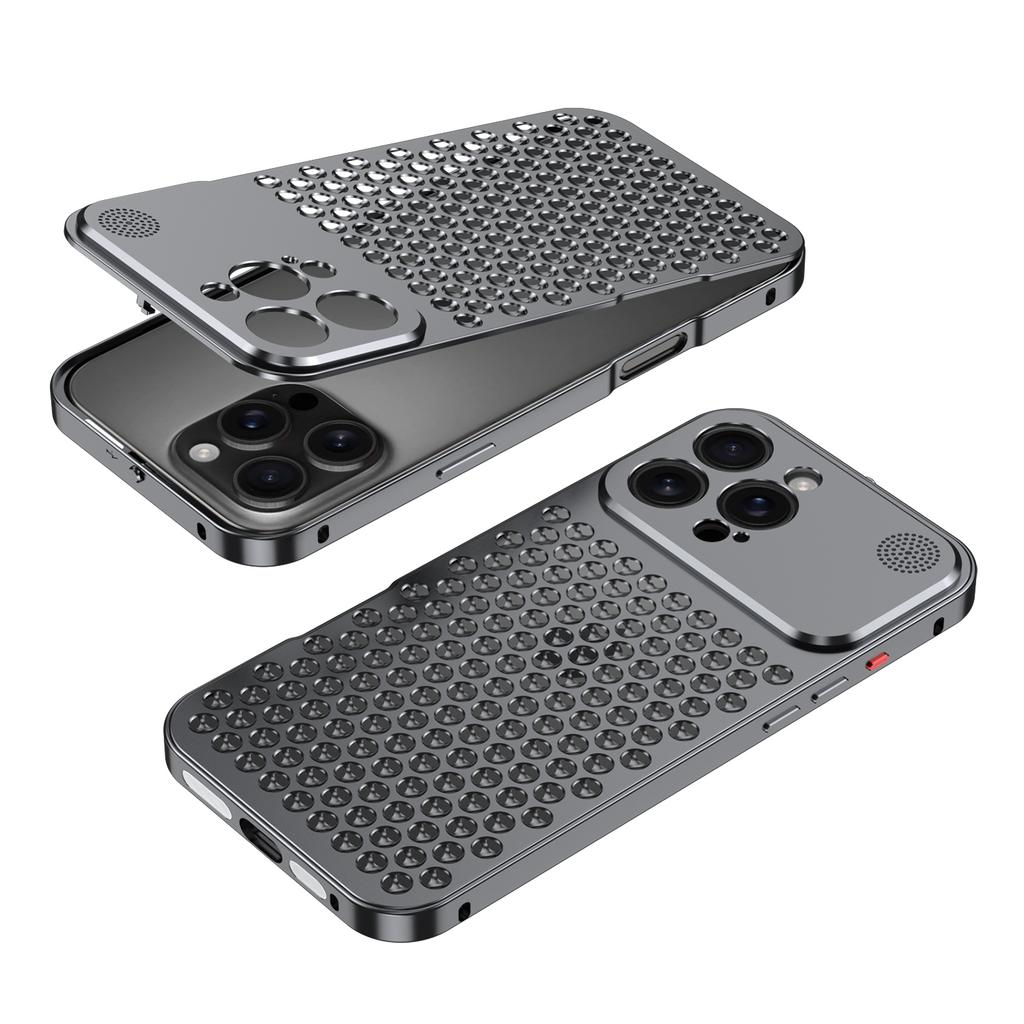 Aroma Aluminum metal Case for iPhone 17 Pro Max 16 Pro 15 Pro 14 Pro Max Camera protection Anti-fall Heat Dissipation Cover