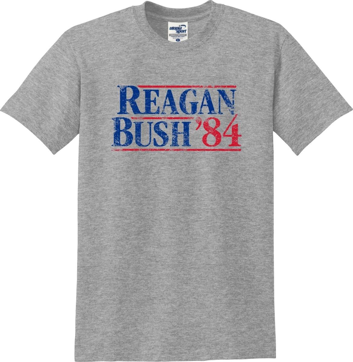 Reagan Bush  84 Presidential Election Distressed Unisex T shirt (S-5X) S