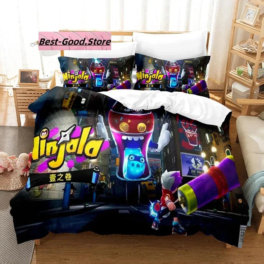 Game Ninjala Beding Set Single Twin Ful Quen King-Sized Dimensionsd Dimensions Bed Linen Set Aldult Kid Bedrom Duvetcover Sets 3D Print Young