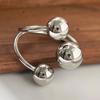 Rings for Women Couple Minimalist Handmade Simple Three Balls Ring Fine Jewelry Gift Prevent Allergy