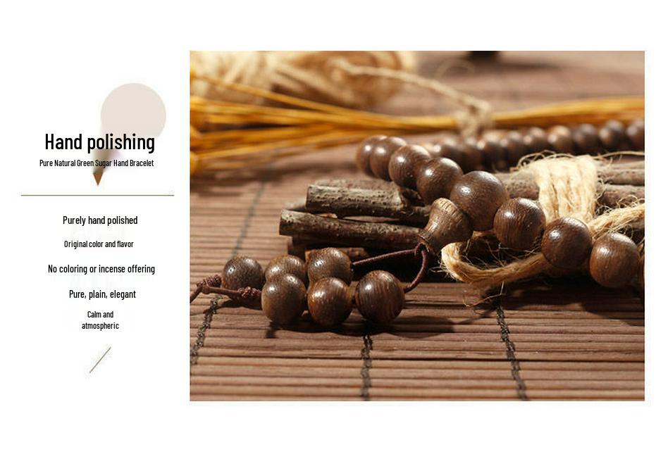 Authentic 8mm Agarwood 108-Bead Unisex Bracelet - Genuine High-Oil Kalimantan Material