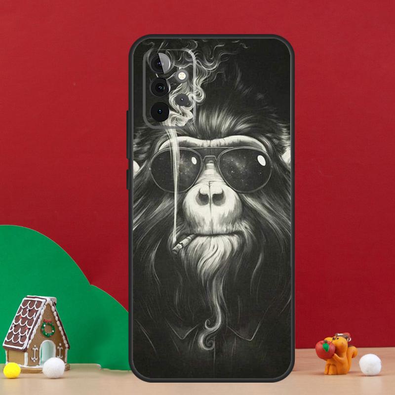 Cartoon Monkey Case For Samsung Galaxy A56 A33 A13 A36 A23 A52 A32 A12 A54 A34 A14 A16 A53 A15 A35 A55 A17
