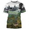 Creative Printed Pattern Short Sleeved Carp 3D Digital Printed Loose Fit Men's T-shirt